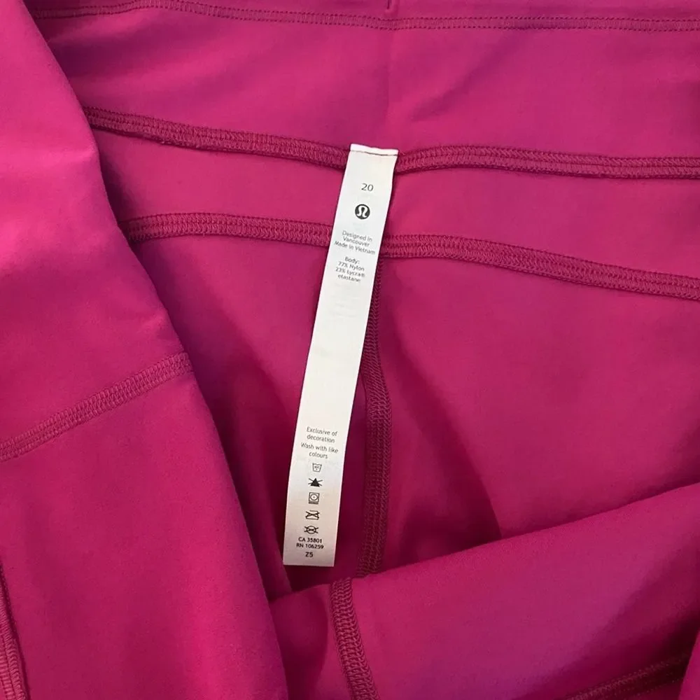 Lululemon Invigorate High Rise Tights 25” Leggings Barbie Pink - Picture 7 of 8